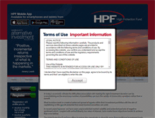 Tablet Screenshot of highprotectionfund.com